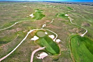 Sand Hills 13th Green Aerial